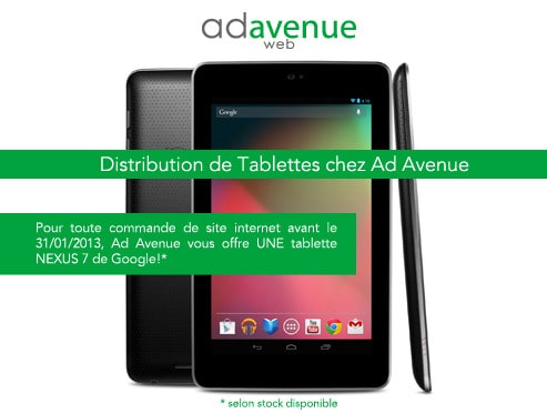 1 Site = 1 Tablette Google Nexus 7